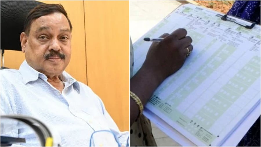 <div class="paragraphs"><p>Chief of Karnataka State Commission for Backward Classes Madhusudhan R Naik (L), File image of a caste survey. (Representative photo)</p></div>