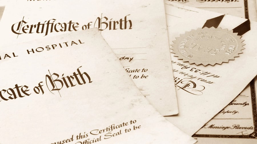 <div class="paragraphs"><p>Representative image showing birth certificate.</p></div>
