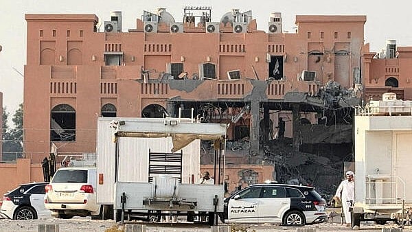 <div class="paragraphs"><p>A damaged building, following an Israeli attack on Hamas leaders, according to an Israeli official, in Doha, Qatar.</p></div>