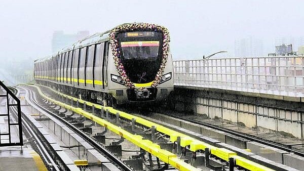 <div class="paragraphs"><p>The 19.15-km Yellow Line, connecting RV Road with Bommasandra via the tech hub of Electronics City, opened on August 11.</p></div>