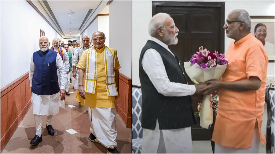 <div class="paragraphs"><p>Prime Minister Narendra Modi with Vice President-elect C P Radhakrishnan</p></div>