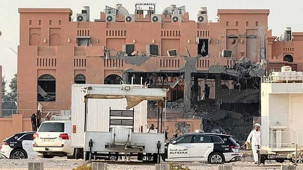 <div class="paragraphs"><p>A damaged building, following an Israeli attack on Hamas leaders, according to an Israeli official, in Doha, Qatar.</p></div>