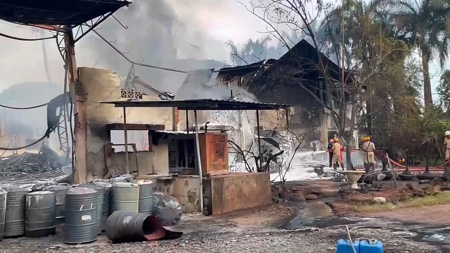 <div class="paragraphs"><p>Fire tenders rushed to douse the area.</p></div>