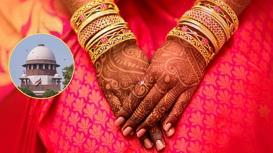 <div class="paragraphs"><p>Representative image of a bride and (inset) Supreme Court of India.</p></div>