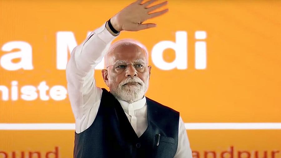 <div class="paragraphs"><p>Prime Minister Narendra Modi during laying of foundation stone and inauguration of development works, in Churachandpur, Manipur.</p></div>