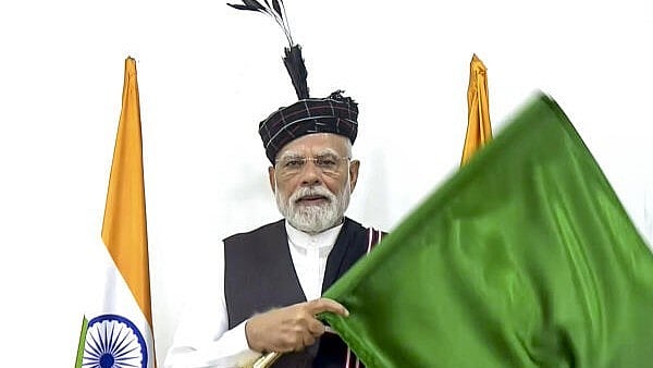 <div class="paragraphs"><p>Prime Minister Narendra Modi flags off new trains via video conferencing, in Aizawl, Mizoram.</p></div>