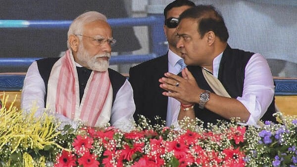 <div class="paragraphs"><p>Prime Minister Narendra Modi with Assam Chief Minster Himanta Biswa Sarma.</p></div>
