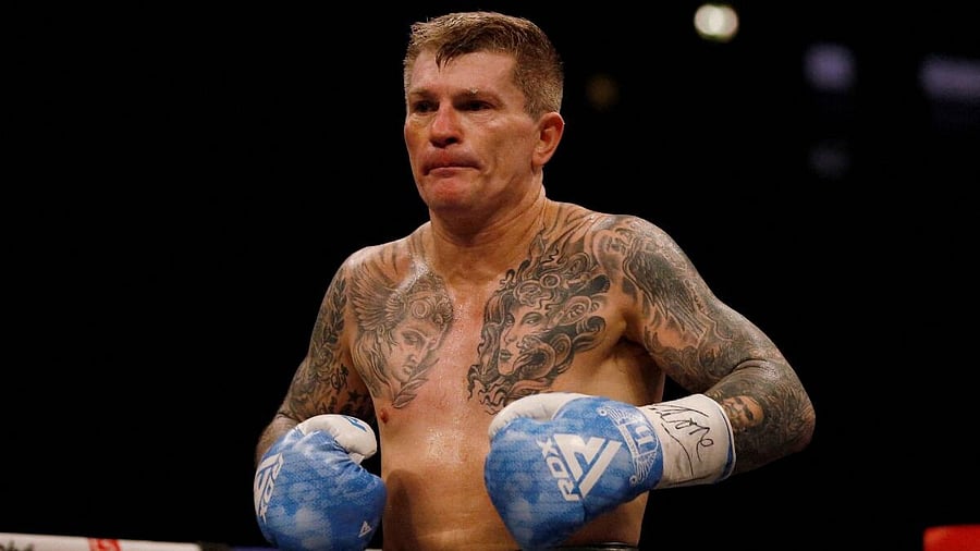 <div class="paragraphs"><p>Ricky Hatton during his fight against Marco Antonio Barrera, AO Arena, Manchester, Britain.</p></div>
