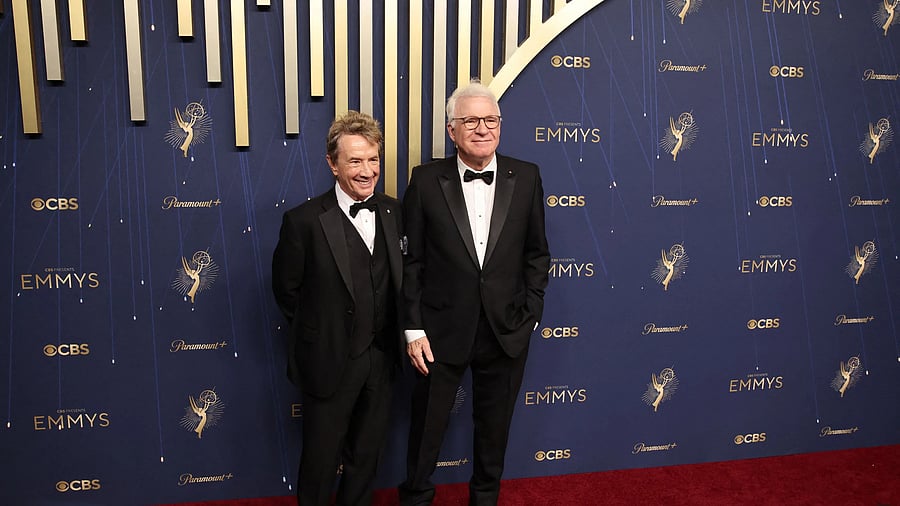 <div class="paragraphs"><p>Martin Short and Steve Martin pose on the red carpet at the 77th Primetime Emmy Awards in Los Angeles.</p></div>