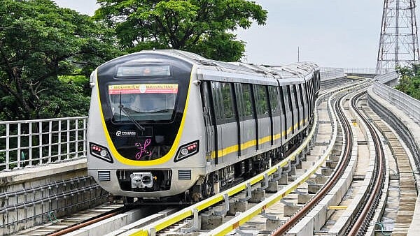 <div class="paragraphs"><p>Namma Metro's Yellow Line at Rastriya Vidyalaya interchange.</p></div>