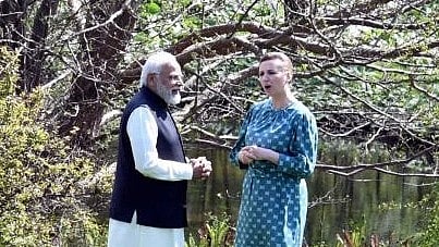 <div class="paragraphs"><p>Prime Minister Narendra Modi interacts with Prime Minister of Denmark Mette Frederiksen</p></div>