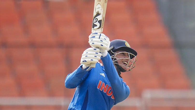 <div class="paragraphs"><p>India's Smriti Mandhana plays a shot during the first ODI cricket match between India Women and Australia Women, in New Chandigarh.</p></div>
