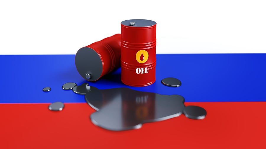 <div class="paragraphs"><p>Oil drums representing Russian Oil.</p></div>