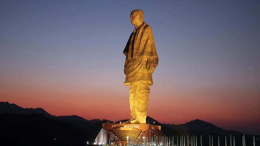<div class="paragraphs"><p>General view of the "Statue of Unity" portraying Sardar Vallabhbhai Patel, one of the founding fathers of India.</p></div>