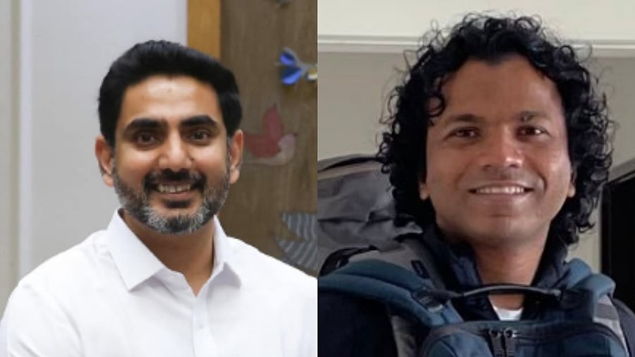 <div class="paragraphs"><p>Andhra Pradesh IT Minister Nara Logesh (L) and BlackBuck CEO Rajesh Yabaji</p></div>