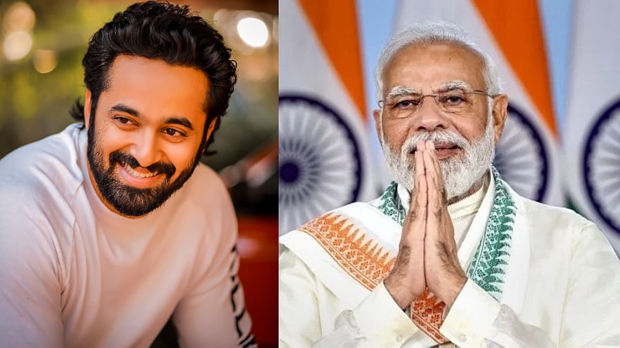 <div class="paragraphs"><p>Malayalam actor Unni Mukundan (L) and PM Narendra Modi (R).</p></div>