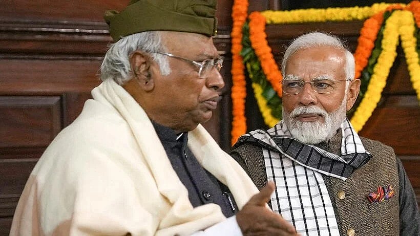 <div class="paragraphs"><p>Congress president Mallikarjun Kharge with PM Narendra Modi for representative purpose.</p></div>