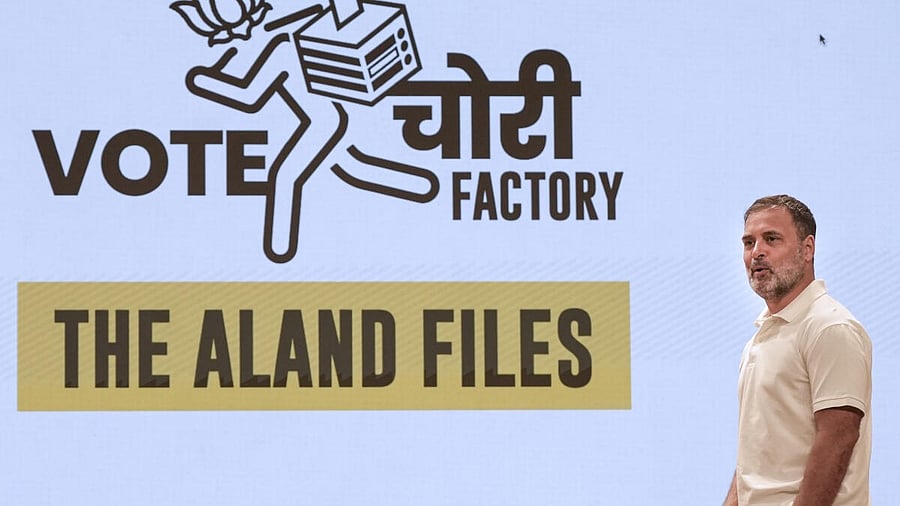 <div class="paragraphs"><p>Leader of Opposition in the Lok Sabha and Congress leader Rahul Gandhi during a press conference, in New Delhi</p></div>