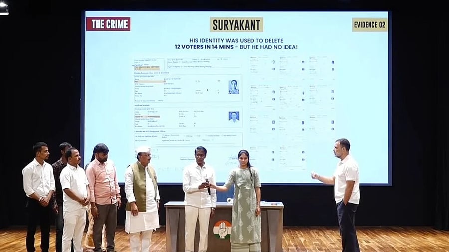 <div class="paragraphs"><p>Rahul Gandhi during the press conference on September 18.&nbsp;</p></div>