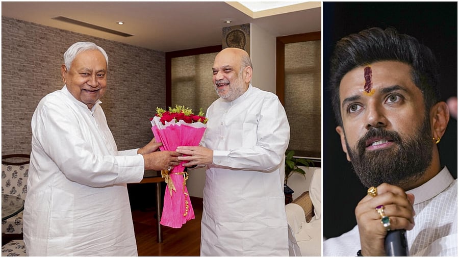 <div class="paragraphs"><p>Nitish Kumar meets Amit Shah, LJP (Ramvilas) chief Chirag Paswan</p></div>