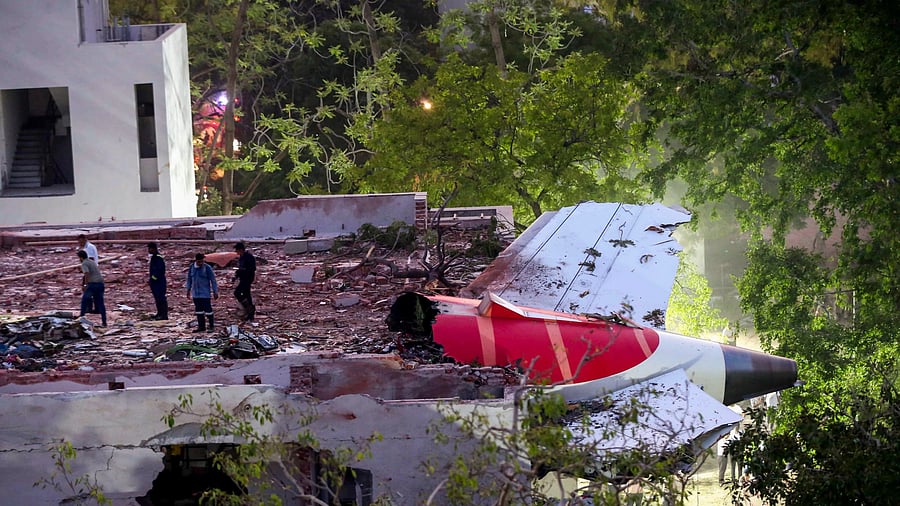 <div class="paragraphs"><p>Remains of the Air India 171 plane that crashed moments after taking off from the Ahmedabad airport on June 12, 2025. </p></div>
