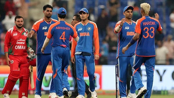 <div class="paragraphs"><p>Indian players celebrate the win.&nbsp;</p></div>