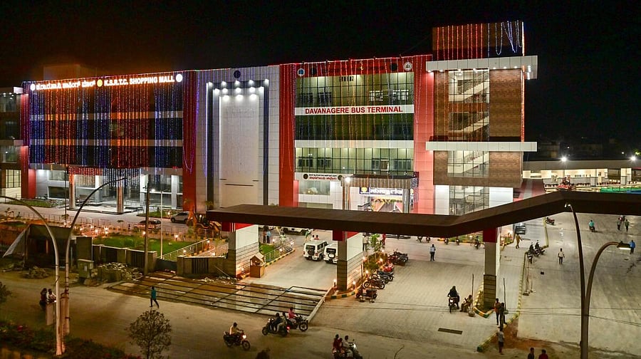 The newly constructed bus terminal at Davangere. 