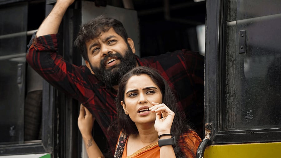 Sachin Cheluvarayaswamy and Sangeetha Bhat in Kamal Sridevi.
