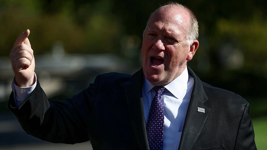 <div class="paragraphs"><p>Tom Homan, US President Donald Trump’s border czar, speaks to the media outside the White House in Washington, US.</p></div>