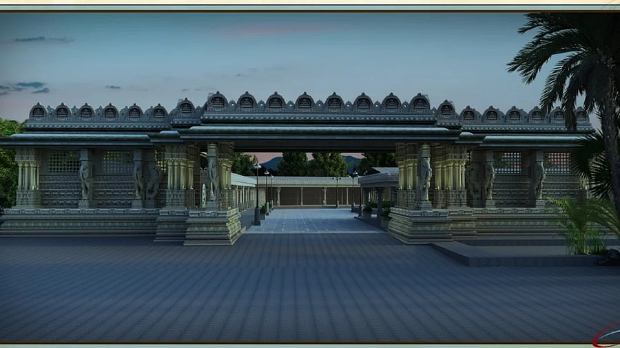 <div class="paragraphs"><p>Design of Hoysala style structures on Dasara Exhibition grounds in Mysuru. &nbsp;</p></div>