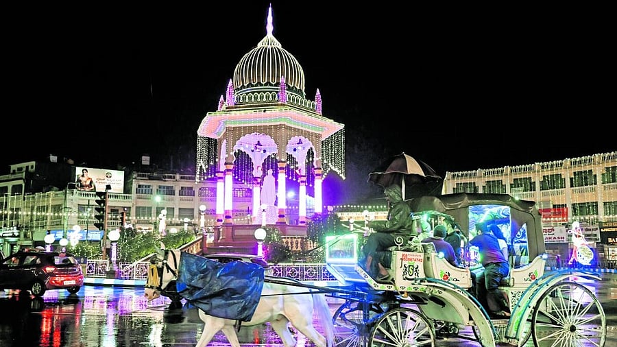 <div class="paragraphs"><p>Illuminated K R Circle in Mysuru. </p></div>