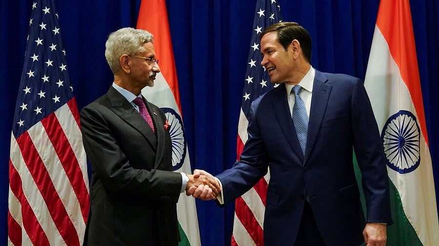 <div class="paragraphs"><p>US Secretary of State Marco Rubio shakes hands with Indian External Affairs Minister S. Jaishankar </p></div>