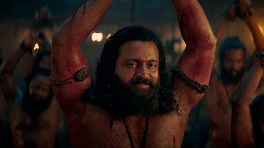 <div class="paragraphs"><p>Rishab Shetty in a still from <em>Kantara Chapter 1</em>.</p></div>