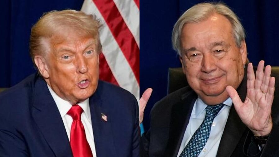 <div class="paragraphs"><p>US President Donald Trump (L) and United Nations Secretary-General Antonio Guterres.</p></div>
