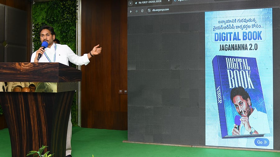 <div class="paragraphs"><p>YSRCP supremo YS Jagan Mohan Reddy at the launch.&nbsp;</p></div>