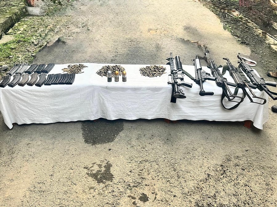 <div class="paragraphs"><p>Weapons recovered by security forces in Manipur. </p></div>