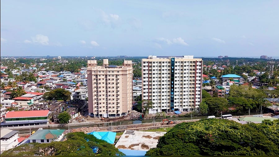 <div class="paragraphs"><p>The two apartment complexes set up at Fort Kochi for rehabilitating slum residents and homeless people.<br></p></div>