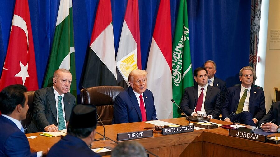 <div class="paragraphs"><p>US President Donald Trump and other world leaders&nbsp;attend a multilateral meeting during the 80th United Nations General Assembly, in New York City.</p></div>