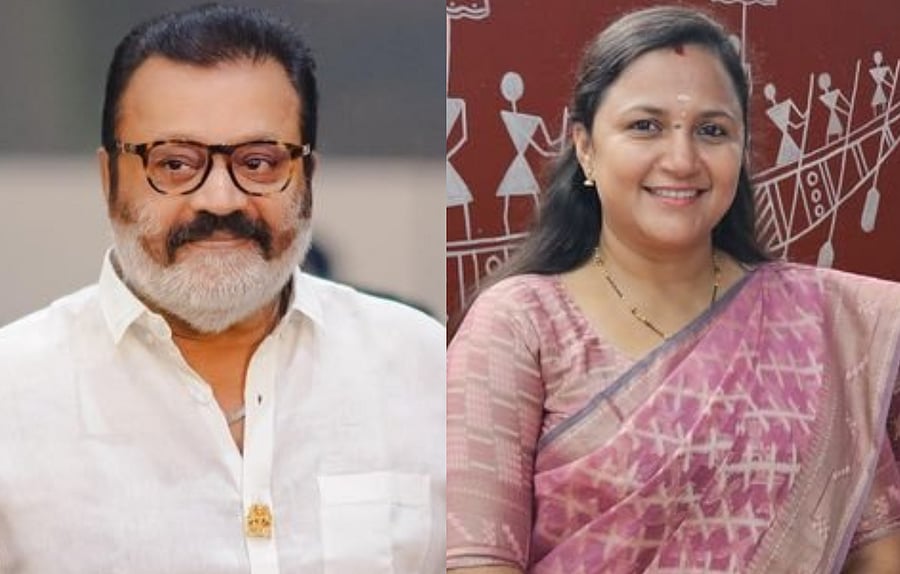 <div class="paragraphs"><p>Union Minister Suresh Gopi and BJP Kasargod district president M L Ashwini </p></div>