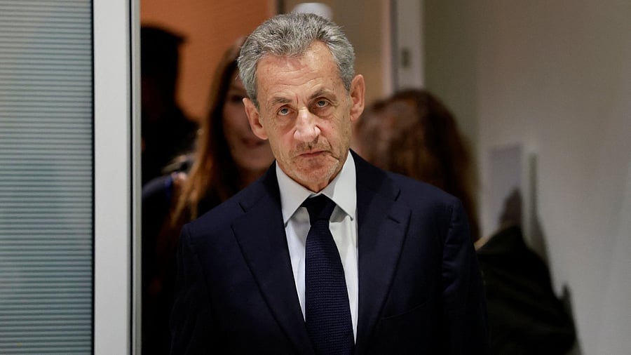 <div class="paragraphs"><p>Former French President Nicolas Sarkozy leaves after the verdict in his trial with other defendants on charges of corruption and illegal financing of an election campaign related to alleged Libyan funding of his successful 2007 presidential bid, at the courthouse in Paris, France, September 25, 2025.</p></div>