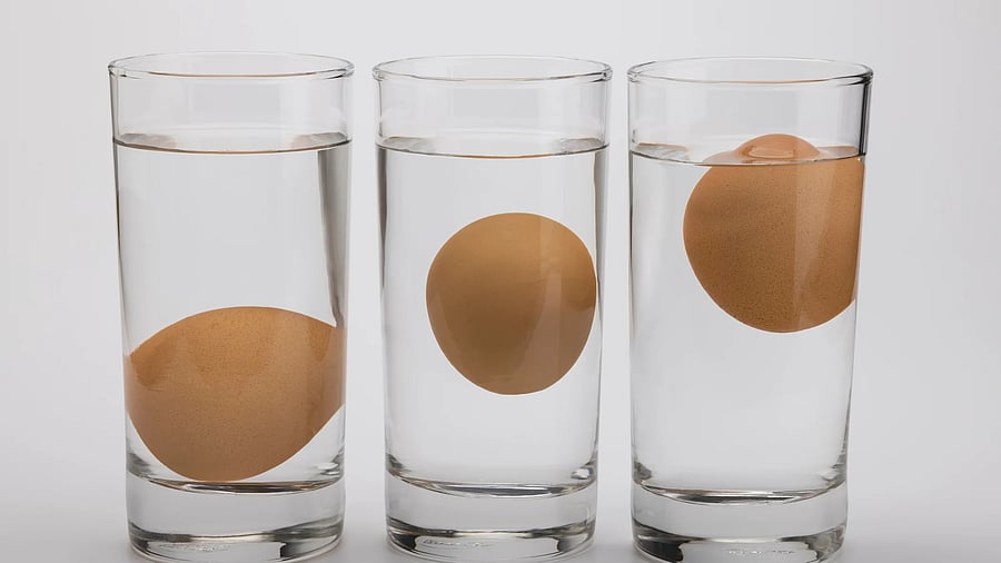 The egg freshness test. 
Credit: iStock