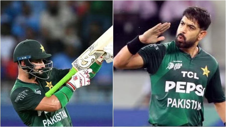 <div class="paragraphs"><p>Sahibzada Farhan (L) and Haris Rauf (R)</p></div>