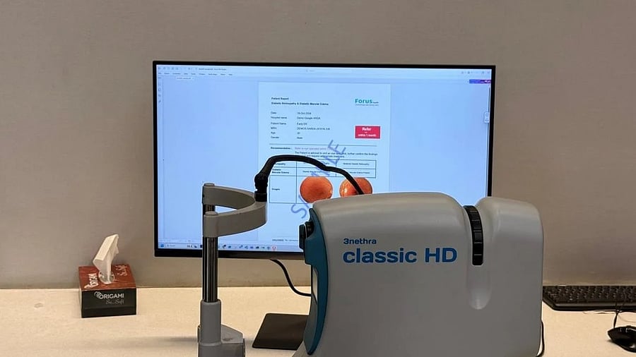 <div class="paragraphs"><p>Machine used by Forus Health Pvt. Ltd to detect diabetic retinopathy.</p></div>