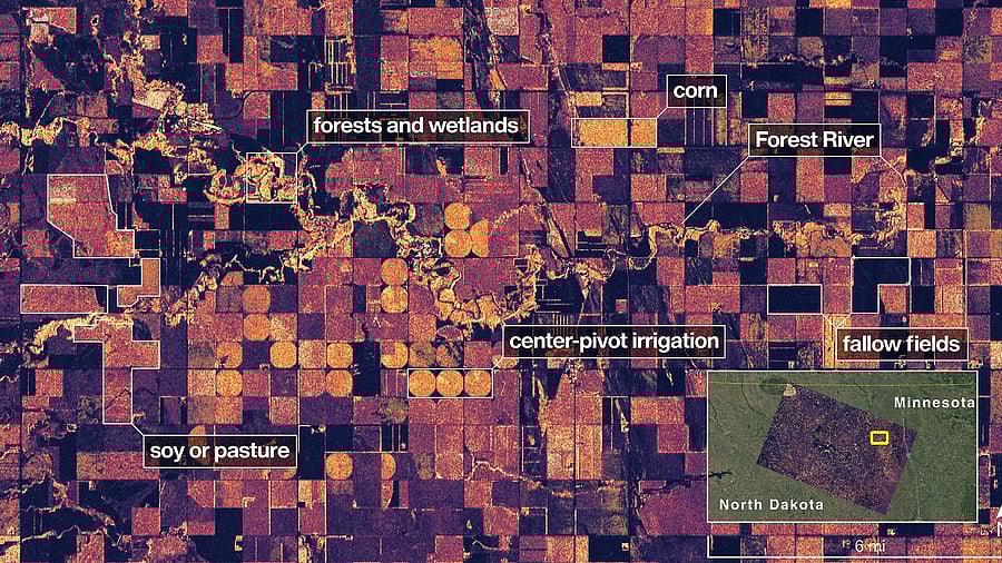 <div class="paragraphs"><p> The first images from the joint NASA-ISRO satellite show a snapshot of the American landscape.</p></div>