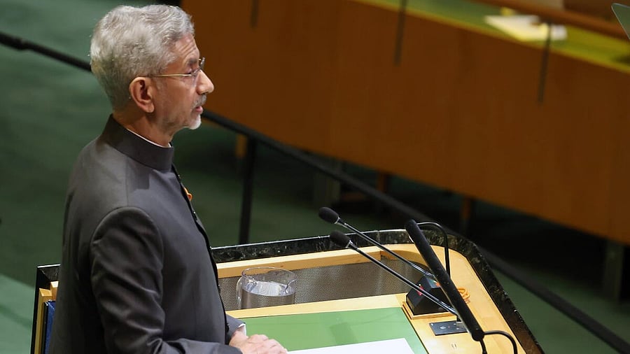 <div class="paragraphs"><p>External Affairs Minister S Jaishankar addresses the 80th session of the United Nations General Assembly (UNGA), in New York, USA</p></div>