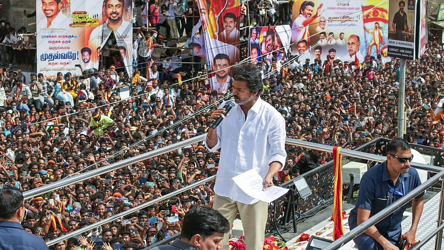 <div class="paragraphs"><p>Tamilaga Vettri Kazhagam (TVK) chief and actor Vijay</p></div>