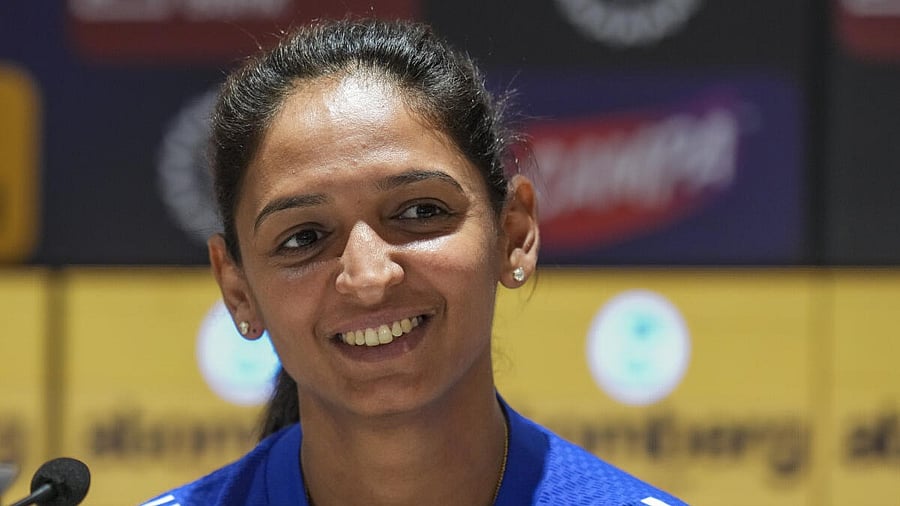<div class="paragraphs"><p>Indian skipper Harmanpreet Kaur addresses a press conference. </p></div>