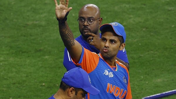 <div class="paragraphs"><p>India's Suryakumar Yadav celebrates after winning the Asia Cup</p></div>