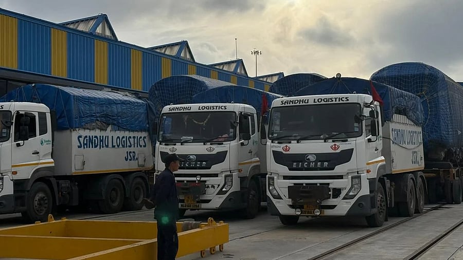 <div class="paragraphs"><p>The three coaches of the Yellow Line train at the Hebbagodi depot on Monday. </p></div>