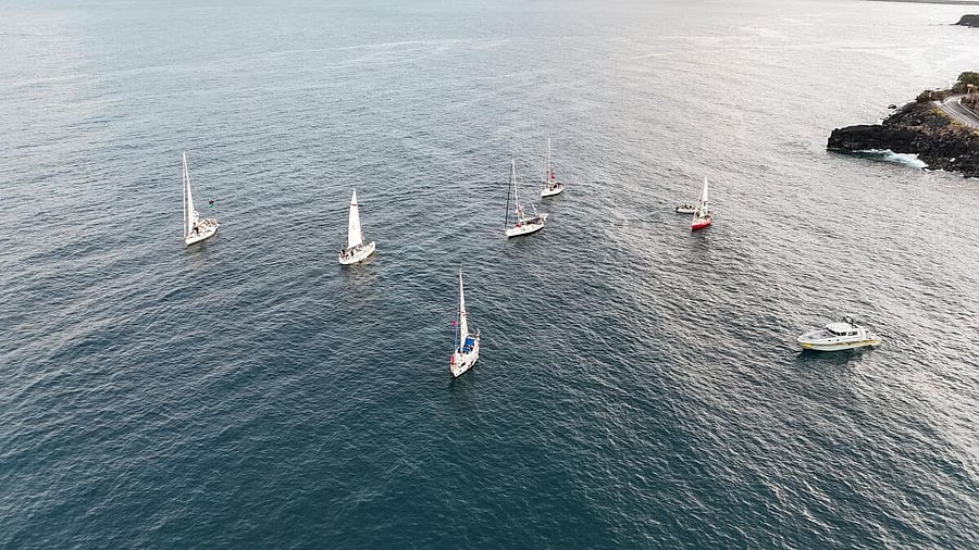 <div class="paragraphs"><p>A drone picture shows a flotilla of humanitarian boats </p></div>